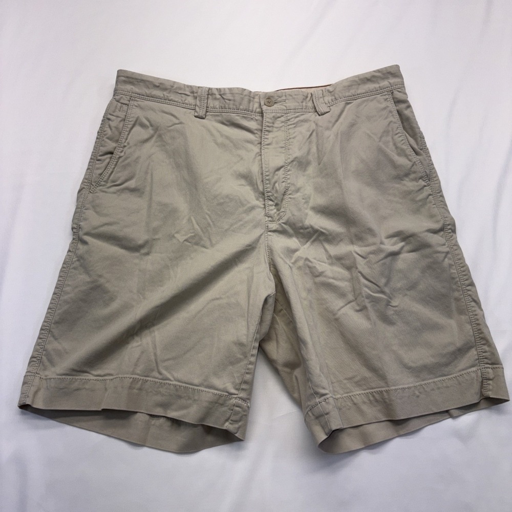 Tommy Bahama Shorts Men's 36 Biege Tencel Flat Front Preppy Bermuda